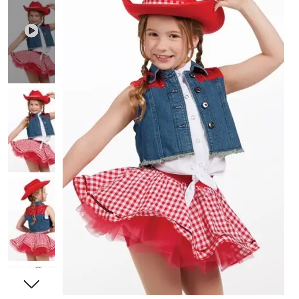 Weissman Red and White Gingham Cowgirl Costume